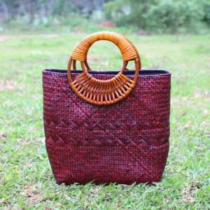 Handmade Straw Bag Rattan Cloth